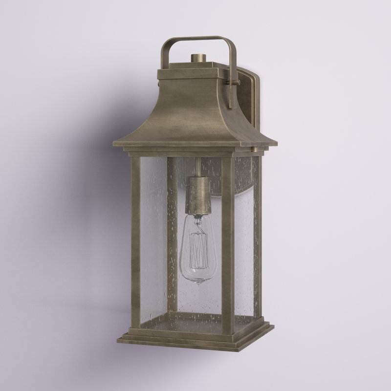 Lanterne murale d'extérieur à 1 ampoule Sereia, Bronze, H 16,75 po x l 7,25 po x P 8,25 po