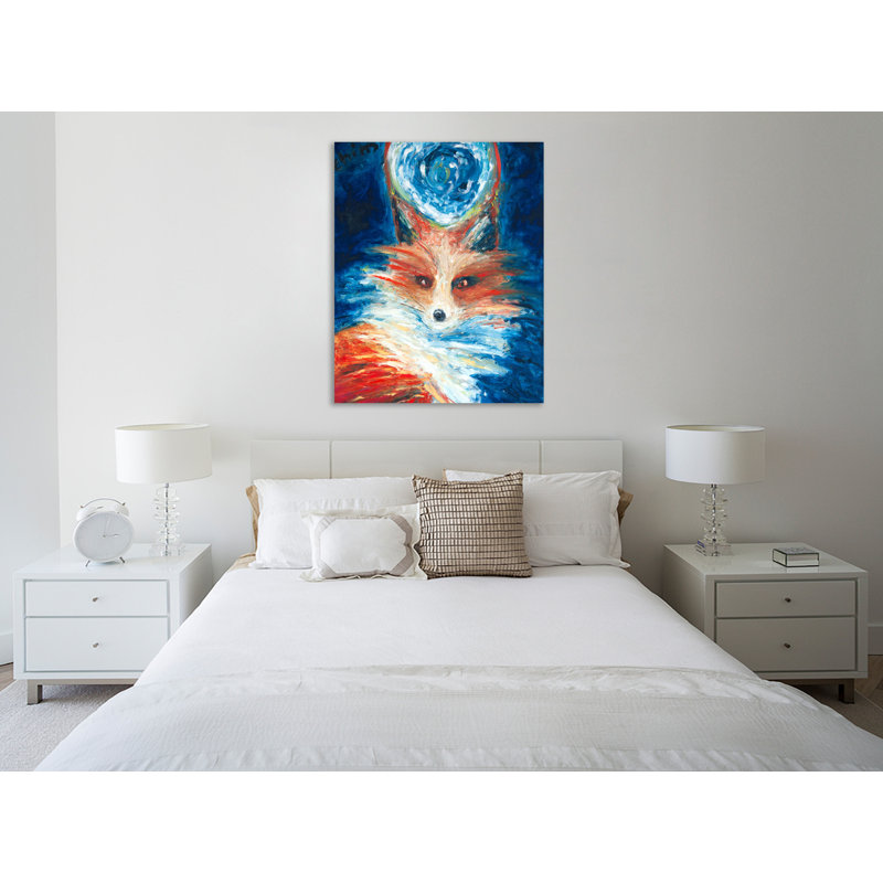 "Fox", toile tendue par Chiara Magni, H 30 po x l 24 po x P 1,5 po