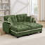 Canapé en chenille avec repose-pieds mobile Cloud-1432984482