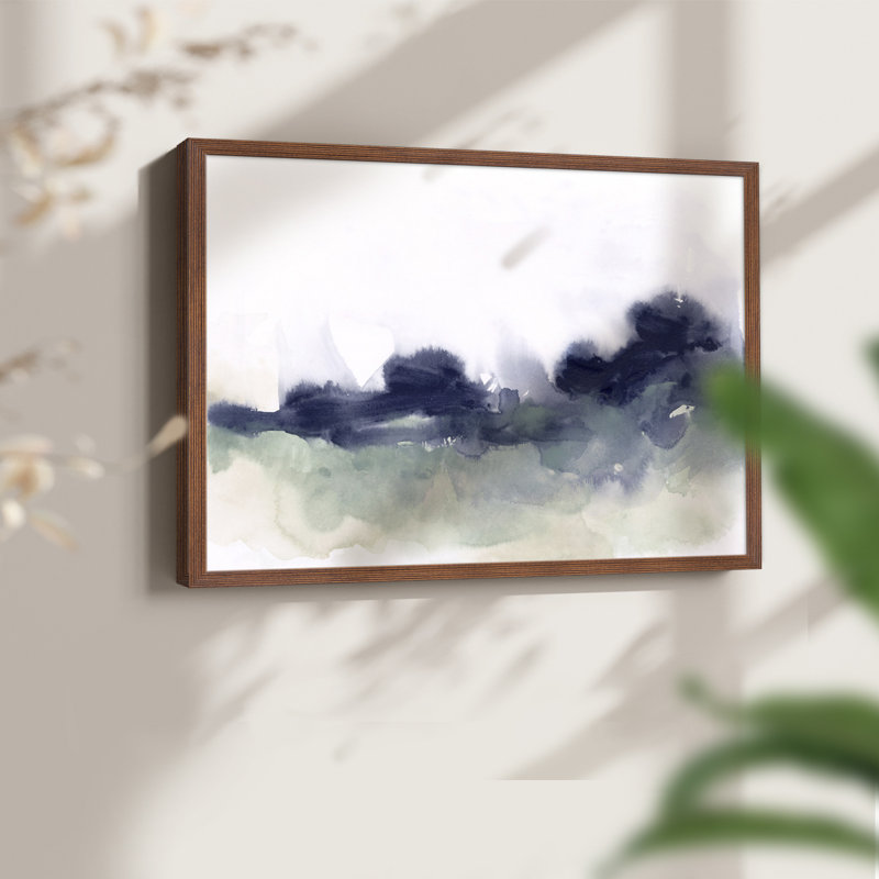«Lake Fog II», reproduction encadrée, H 8 po x l 10 po, Noyer
