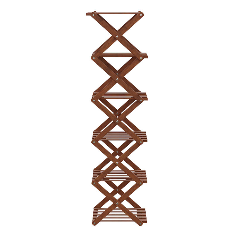 Stackable Shoe Rack, 88cm H x 26cm W x 26cm D, Brown