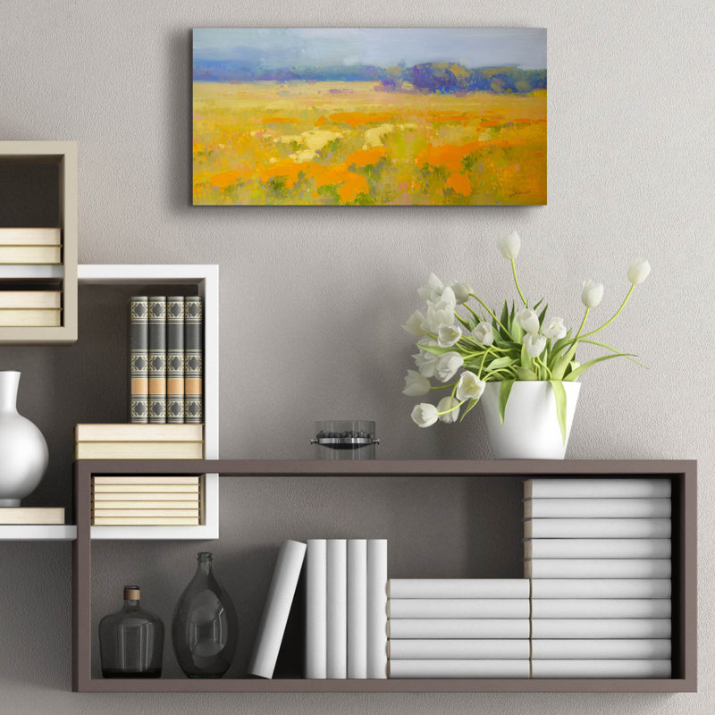 Winston Porter 'Meadow 1' by Vahe Yeremyan Acrylic Glass Wall Art, 24" x 12", 12" H x 24" W 