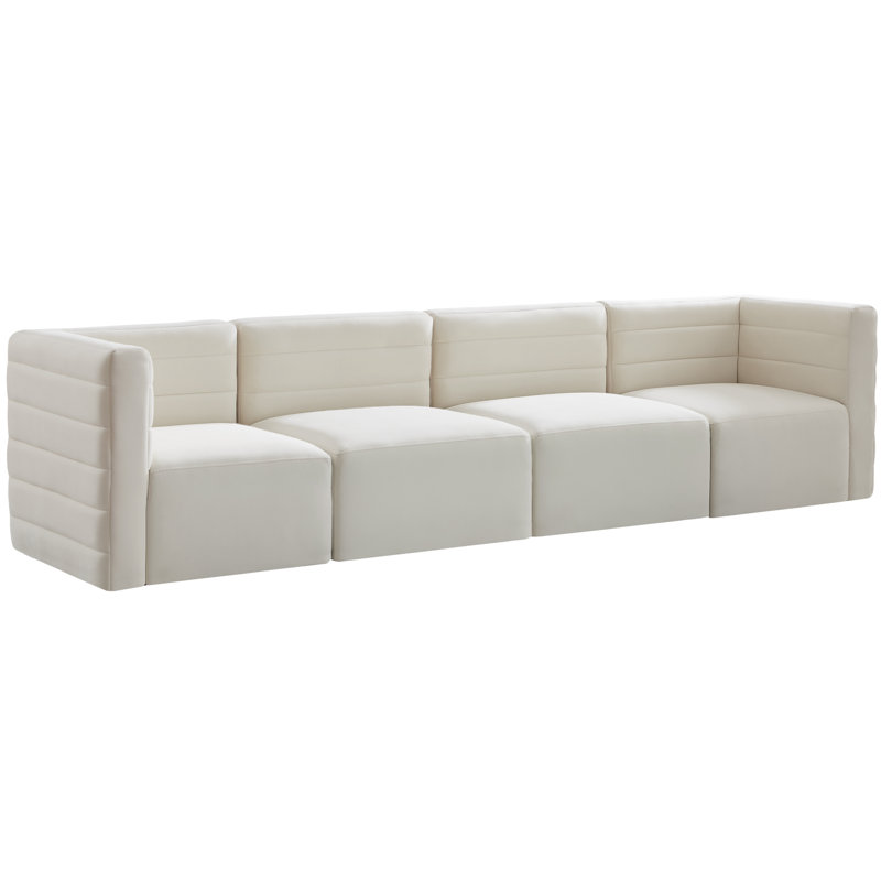 Canapé modulaire Enso, Velours crème