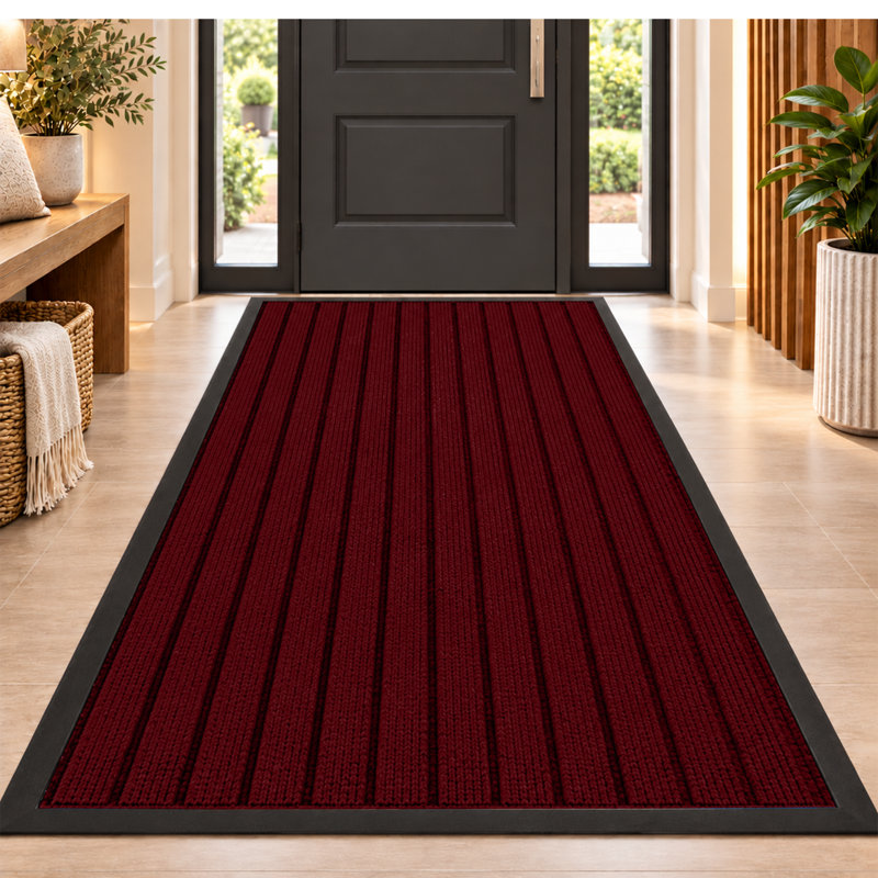 Caynan Kitchen Mat, Rectangular W80 x L300 cm, Burgundy