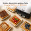 4 Slice Electric Waffle Maker with Temperature Control Knob, Non-Stick Cooking Plates, EU Plug Waffle Iron for Home Breakfast