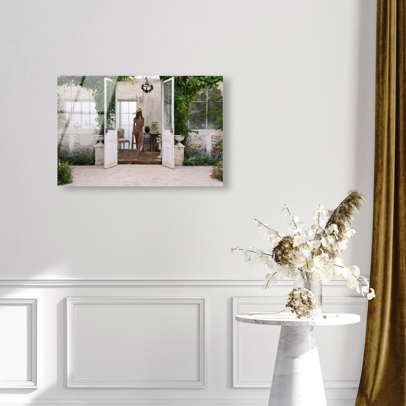 Through the garden doors Canvas Fashion Print by Oliver Gal, 20"H x 30"W, High-Gloss Acrylic Print