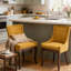 Ensemble de 6 chaises d'appoint de cuisine en bois massif avec garniture cloutée et support pour haut dossier Farmhouse, capacité de poids de 350 lb-1373291187-1590159146