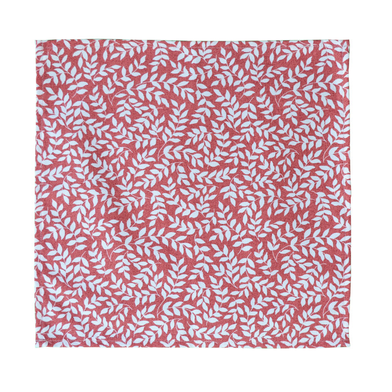 Serviette 16 ", Rouge/crème