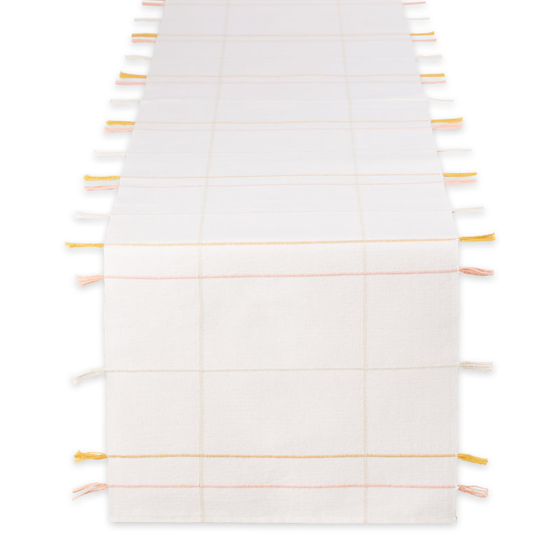 Chemin de table rayé en coton Thinder