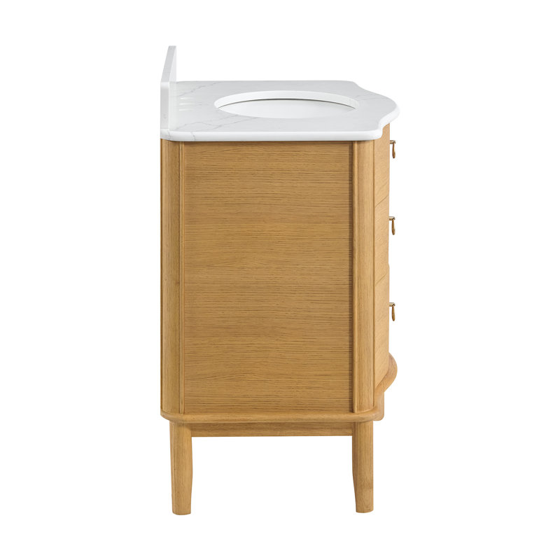 Grace 72" Bathroom Vanity In Natural Enhanced Oak, 36'', Natural