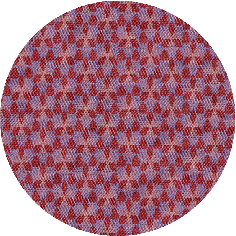 Tapis tissé à la machine rose/brun clair, Rond 6 pi