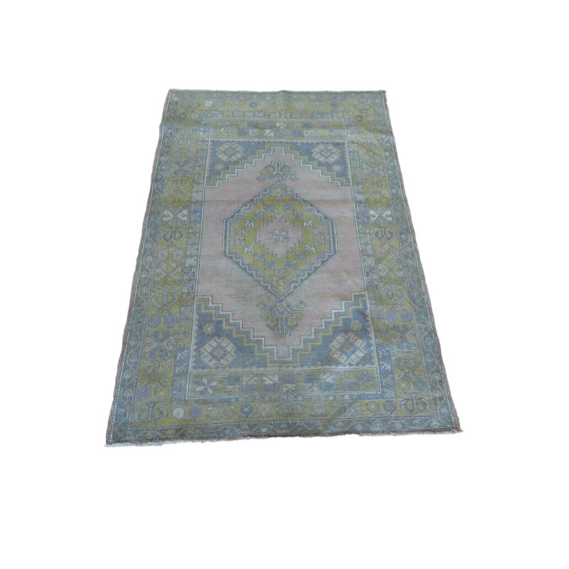 Tapis oriental turc Oushak rose noué à la main 3 pi 10 po x 5 pi 10 po 4109D2651B064C7882E7726F8E62E359