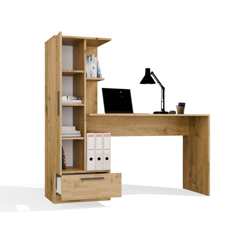 Todo Desk with Tall Bookcase