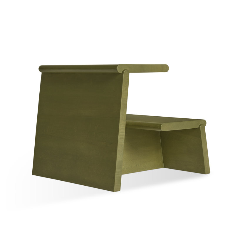 Jut Solid Wood End Table, Loden