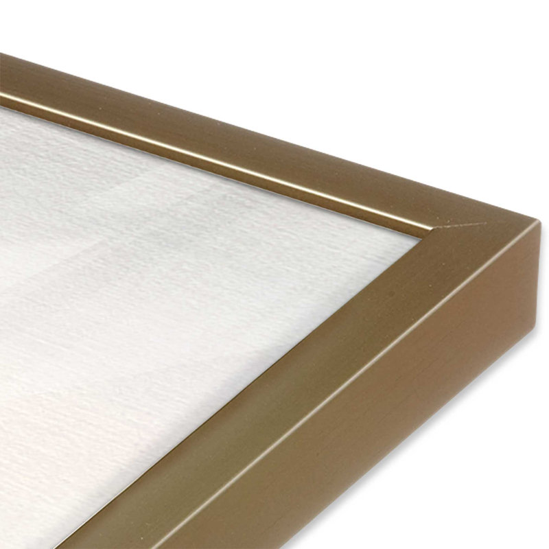 Ethereal Tide Set of 2 Print on Archival Matte Paper in Frame, Brushed Gold, 17.75" H x 17.75" W
