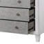 Commode d'appoint Shimmer avec poignées à deux poignées, commode de rangement rustique-chic pour chambre à coucher et salon