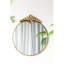 Miroir mural 36 po x 41 po avec cadre en métal doré, grand miroir rond chic pour le salon, pour l'entrée