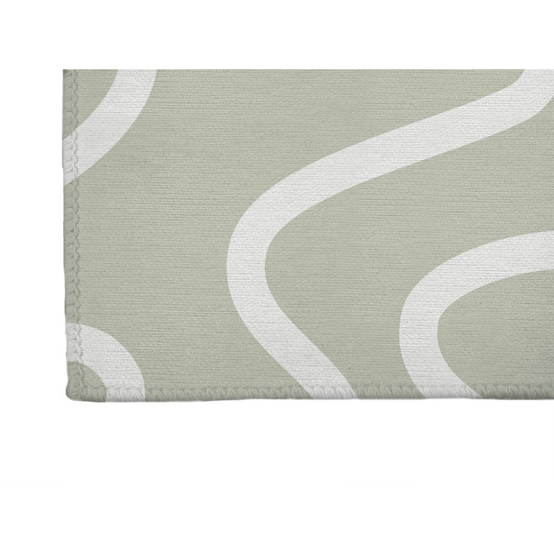 Squig Non-Slip Outdoor Rug, Runner 2'6" x 8'