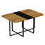 Ensemble de table de salle à manger 7 pièces rectangulaire, plateau de table fixe en grain de bois bicolore et en triamine noire avec 6 chaises en cuir ciré à l'huile blanche, ensemble de table de cuisine moderne pour 6 personnes, idéal pour les petits espaces, les appartements-271353910