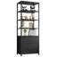Jayger Industrial Bookcase with File Cabinet Drawers-393054573-393652140