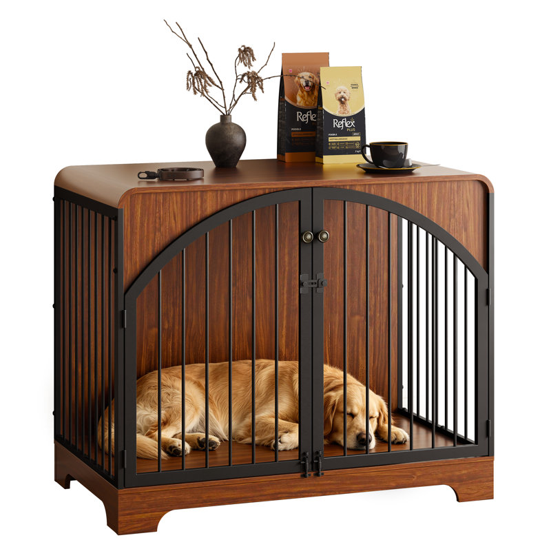 Cage pour chien, Brun, Grand (H 33,38 po x l 40,2 po x P 23,6 po)