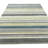 Contemporary Striped Light Gray Handmade Light Green Modern Hand-Knotted Wool Area Rug-347998529
