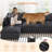 143" U Shaped Cloud Modular Sofa With 2 Ottomans-522017278
