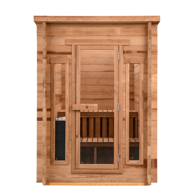 Sauna extérieur cabine - 4 personnes avec chauffage 8kw Harvia Kip