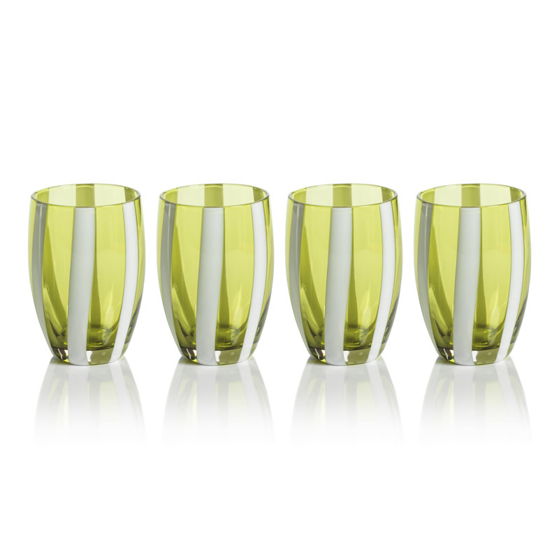 Verres sans pied Brasilia, ensemble de 4, Vert