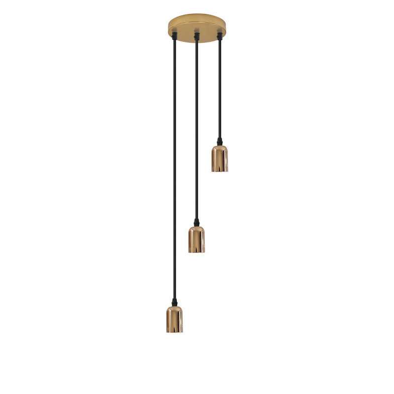 Armanda - Light French Gold Cluster Pendant, 3