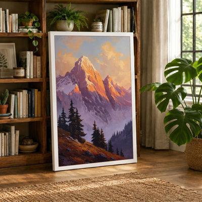 Mountains at Sunrise Landscape - Wrapped Canvas