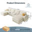 Canapé modulaire Boneless 141 po Cloud-678566016