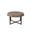 Table de salon octogonale en bois avec pieds en métal-448538282