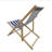 Populus Wood Sling Chair Blue Stripe Broad Blue Stripe (Color: Dark Blue) Folding Chaise Lounge Chair-2PCS