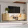 Modern Rattan-Style Entertainment Centre With Ample Storage And Sleek Design