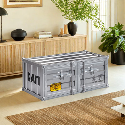 Silver Dual-Door Container-Style Sideboard 47.24'' Sideboard