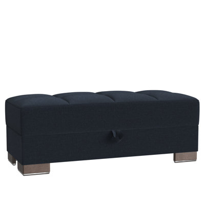Clemmer Fabric Upholstered Ottoman with Storage