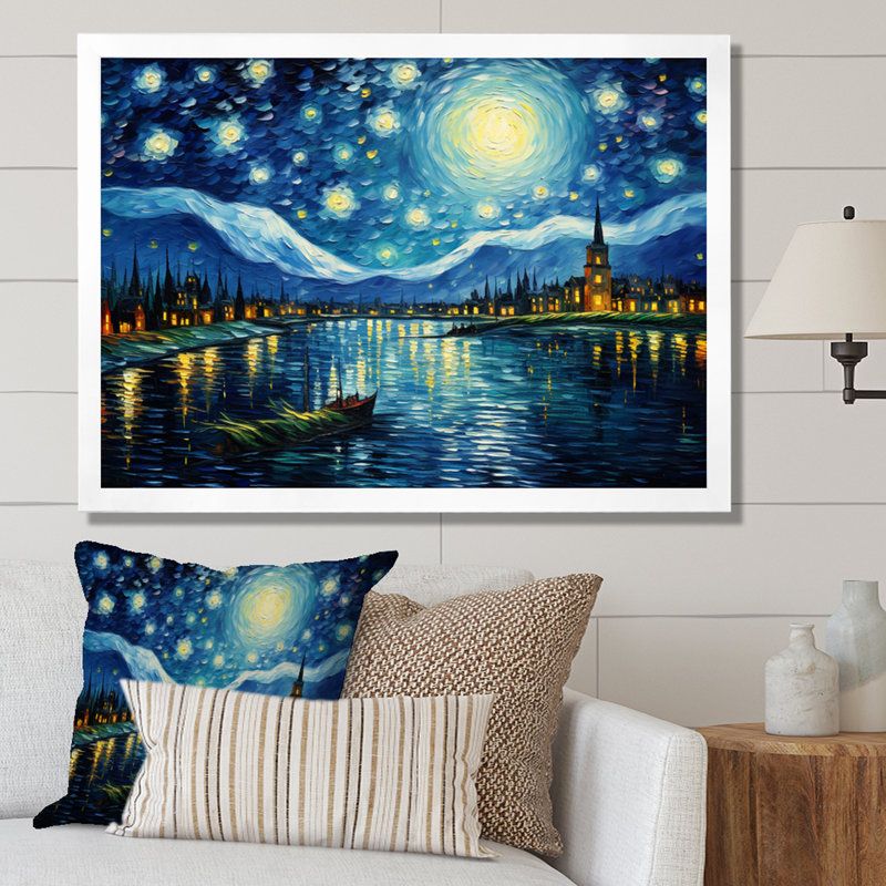 Chef-d'œuvre du sud de la France sur toile, Cadre photo blanc, H 34 po x l 44 po