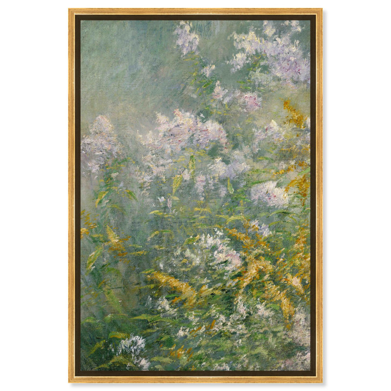 Art mural Vase sur toile Meadow Flowers, Cadre blanc, H 46 po x l 31 po