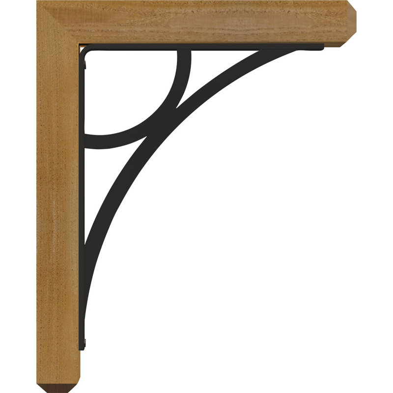 Support simple 4 "Galveston Ironcrest, H 23 po x P 20 po, Cèdre rouge de l'Ouest l 4 po x T 4 po (sciage br