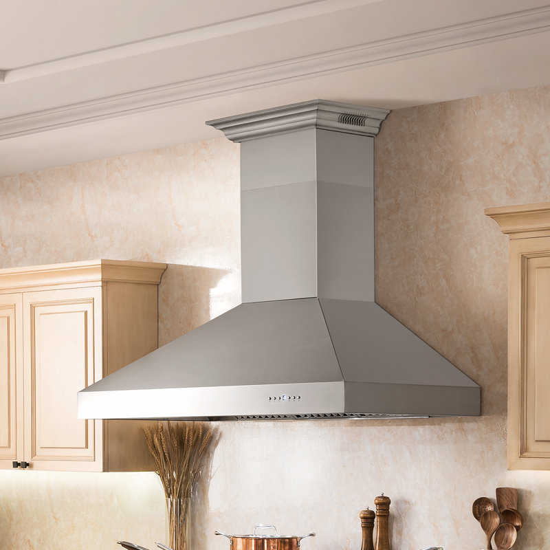 36" Crown Sound 700 CFM Ducted Wall Mount Range Hood in Stainless Steel with Wi-Fi, 30"