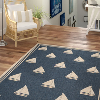 Tapis d'intérieur / extérieur à motif géométrique Sezis Performance