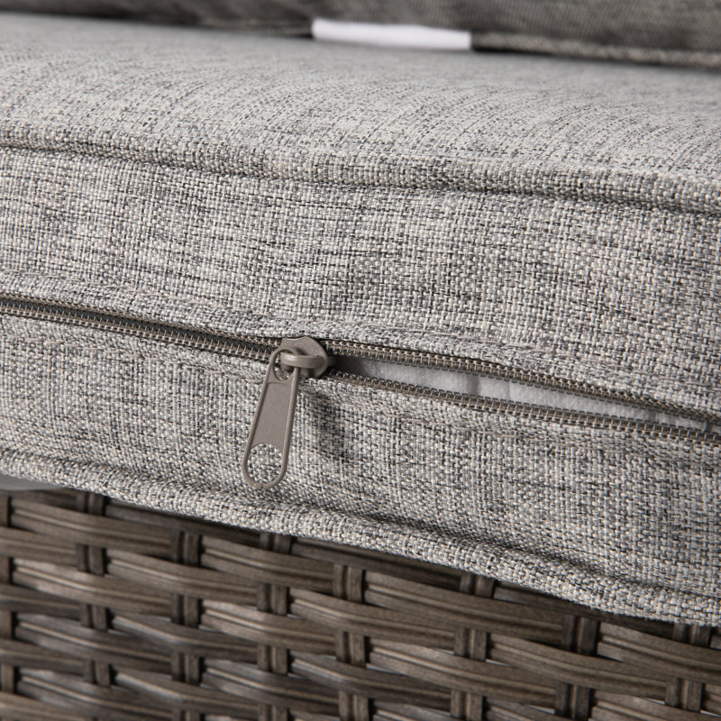 Chaises longues pivotantes avec coussins Shaylor, Gris