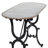 Crestline Grey Metal Console Table with Distressed Accents 45" x 18" x 29"
