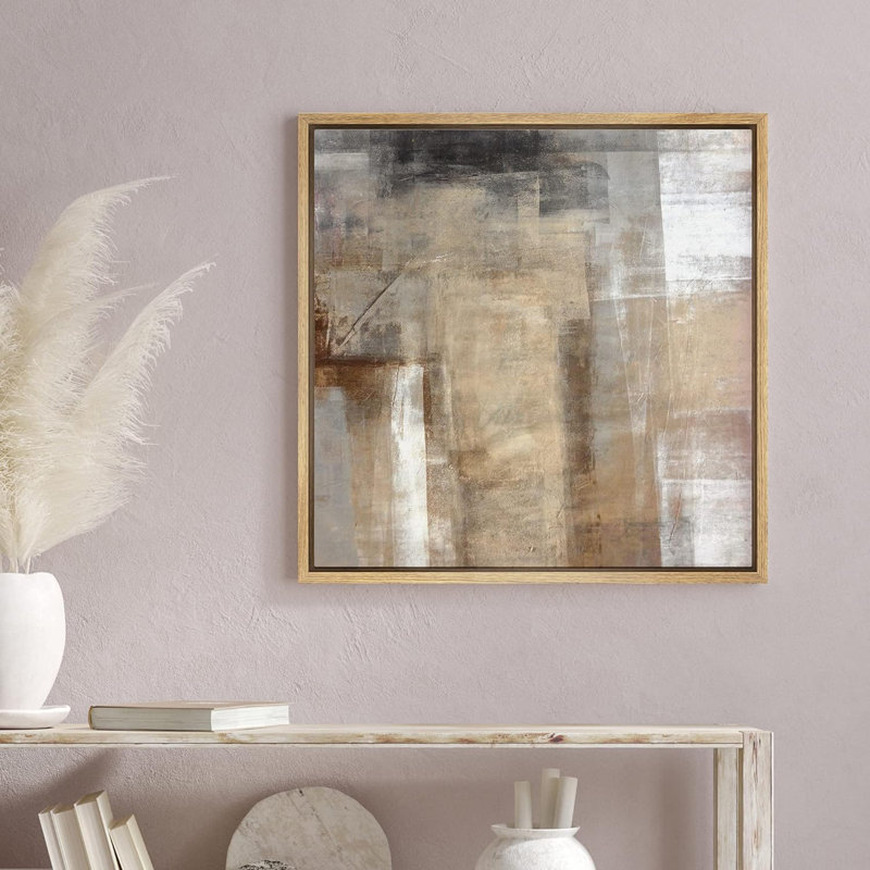 «Brown Color Blocks Abstract Shapes Minimalisme», reproduction d'art sur toile