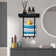 Bathroom towel rack with shelf and 3 hooks