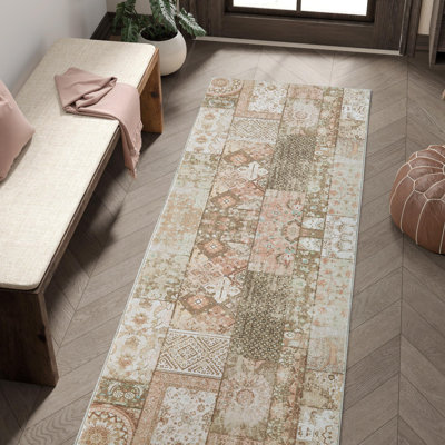 Tapis brun clair / rose Bohemian
