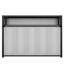 Lit simple gris pliable en métal avec tablettes, structure, peu encombrant, configuration rapide, construction idéale pour les bureaux à domicile-327776537