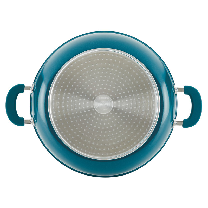 Teal Shimmer 8-Piece Aluminum Nonstick Cookware Set