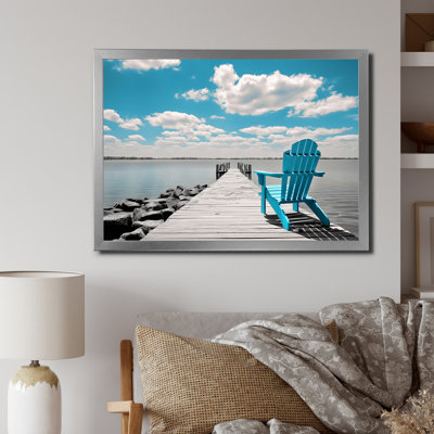 Turquoise Lakehouse Pier Of Dreams II - Nautical & Beach Wall Art Prints